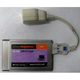 Сетевая карта для ноутбука 3COM Mehahertz 3CCFE574BT (PCMCIA) - Саратов